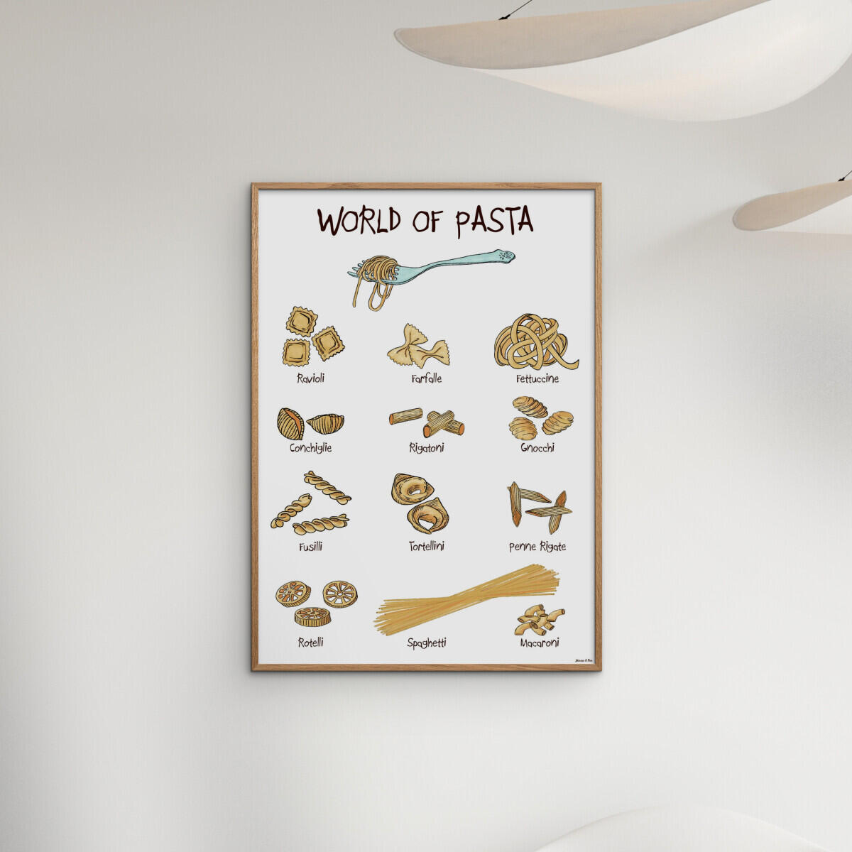 Mouse & Pen World of Pasta plakat - A5